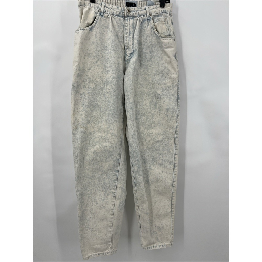 Vintage Unionbay‎ Acid Wash High Waisted Mom Jeans 90s Tapered Leg 27"